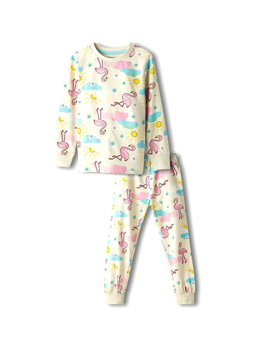 Flamingo Vibes Girls Pajama Set - Huggler