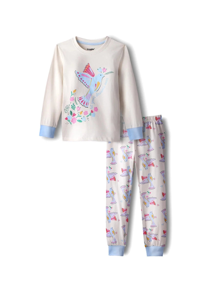 Floral Bird Girls Pajama Set - Huggler