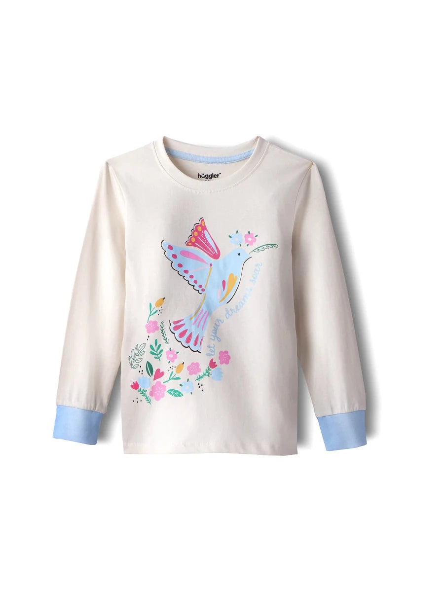 Floral Bird Girls Pajama Set - Huggler