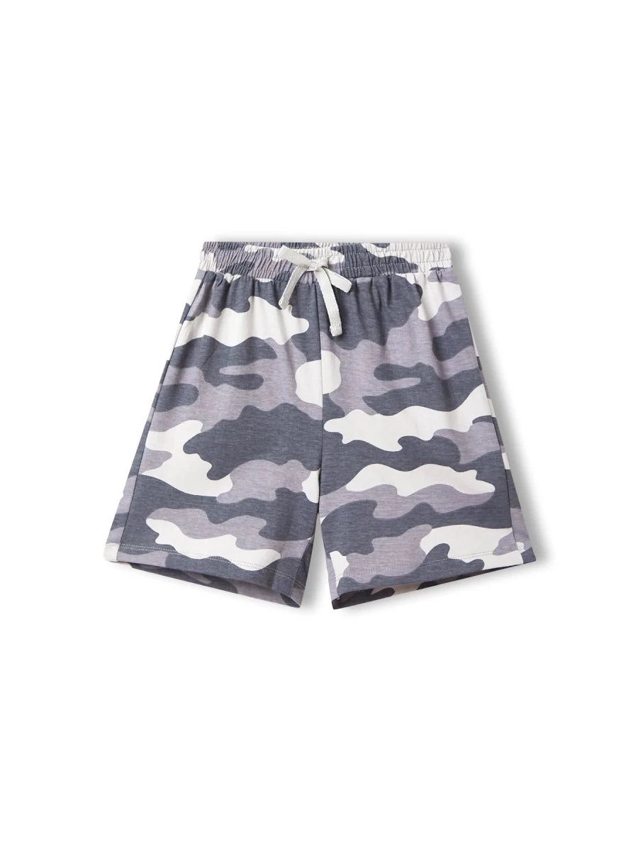 Gray Camo Boys Shorts Set - Huggler