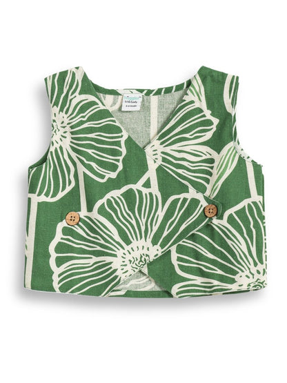 Green Garden Girls Woven Co - ord Set - Huggler
