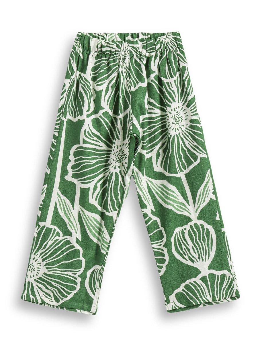 Green Garden Girls Woven Co - ord Set - Huggler
