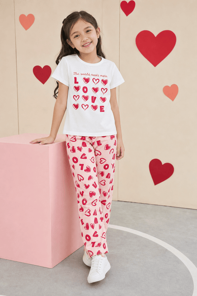 Heart Pop Girls Pajama Set