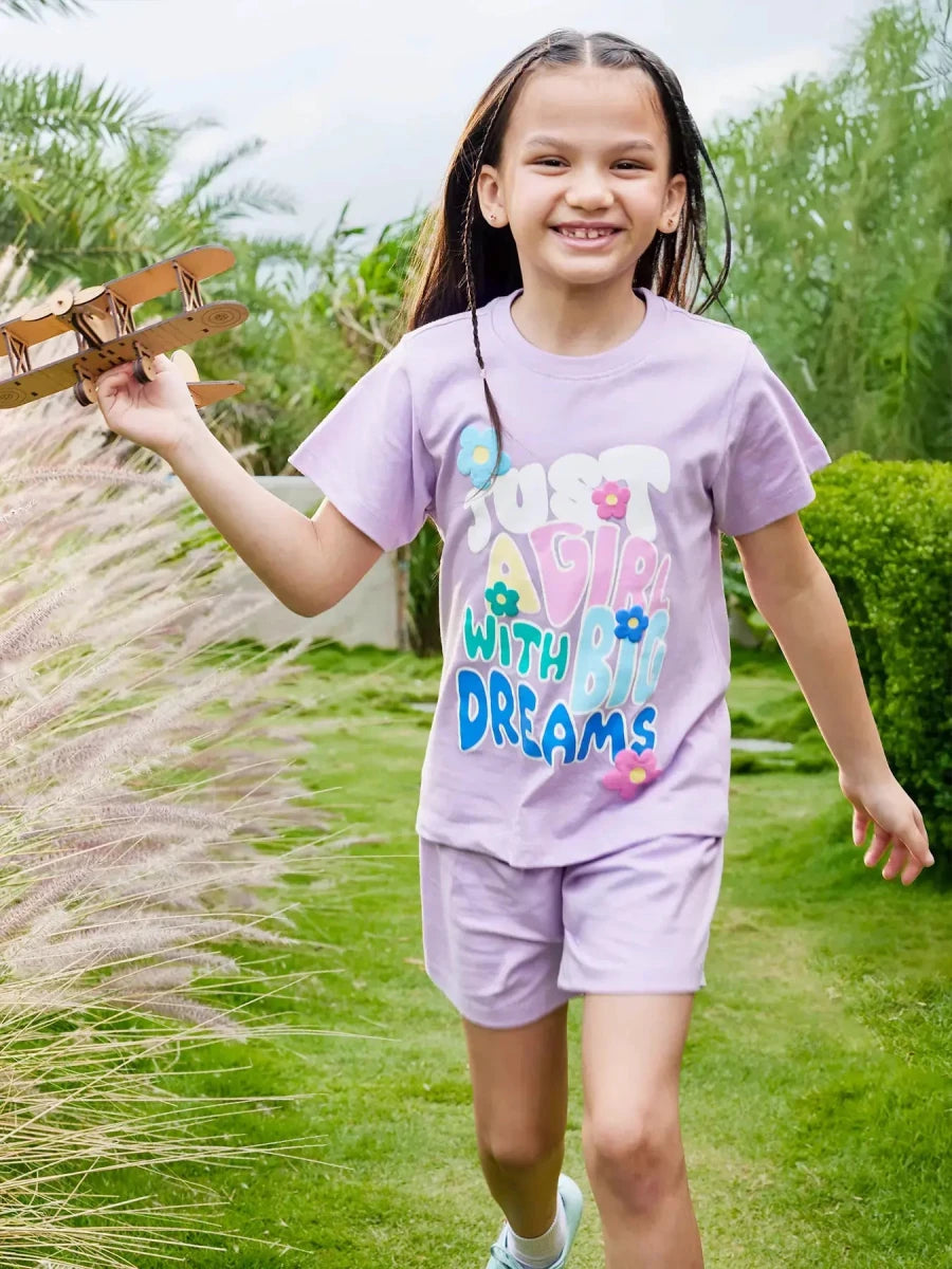 Just a Girl Girls Shorts Set - Huggler