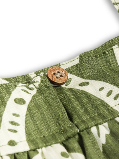 Olive Palm Girls Woven Dress - Huggler