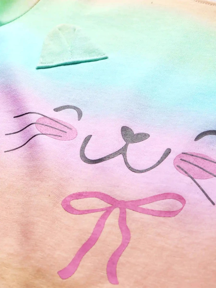 Rainbow Cat Girls Pajama Set - Huggler