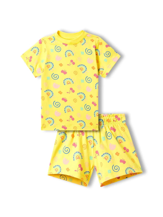 Rainbow Cherry Girls Shorts Set - Huggler