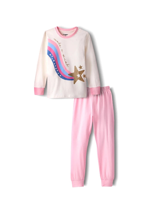 Rainbow Star Girls Pajama Set - Huggler