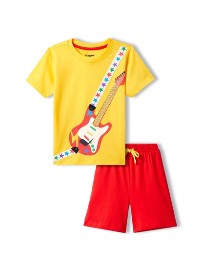Rock Guitar Boys Shorts Set - Huggler