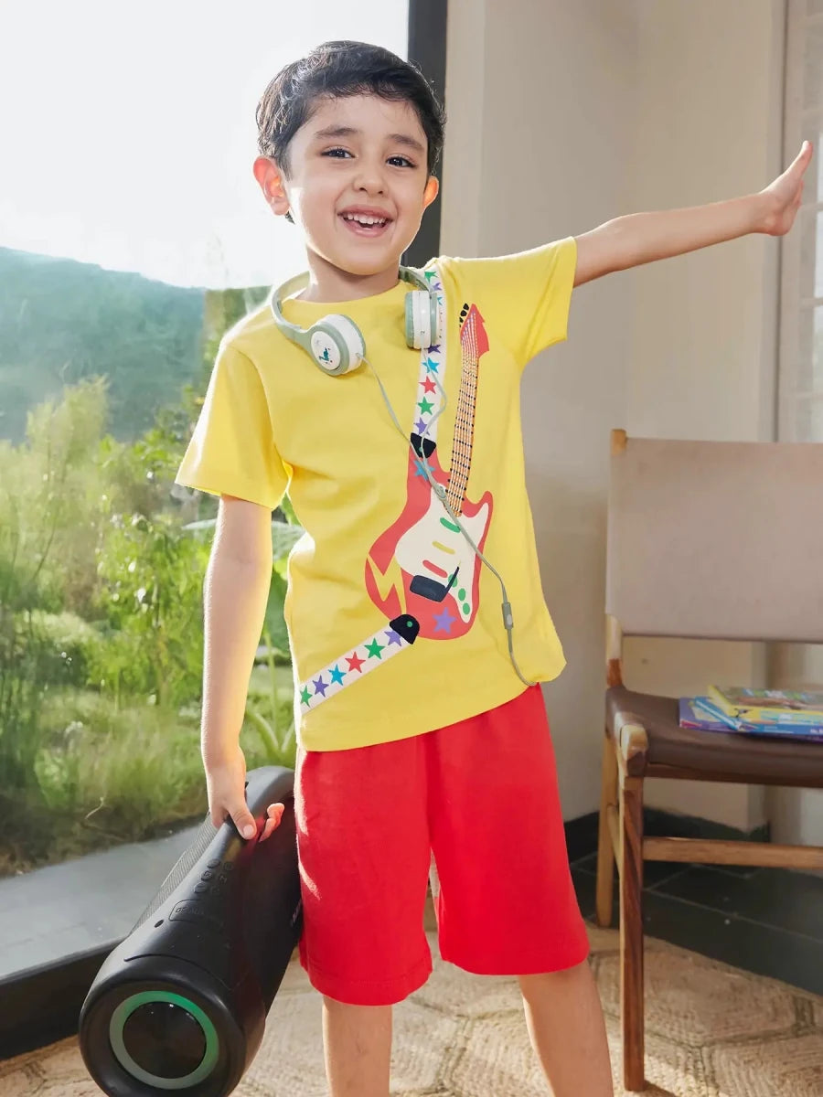 Rock Guitar Boys Shorts Set - Huggler