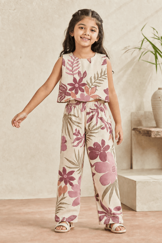 Rose Meadow Girls Woven Co - ord Set - Huggler