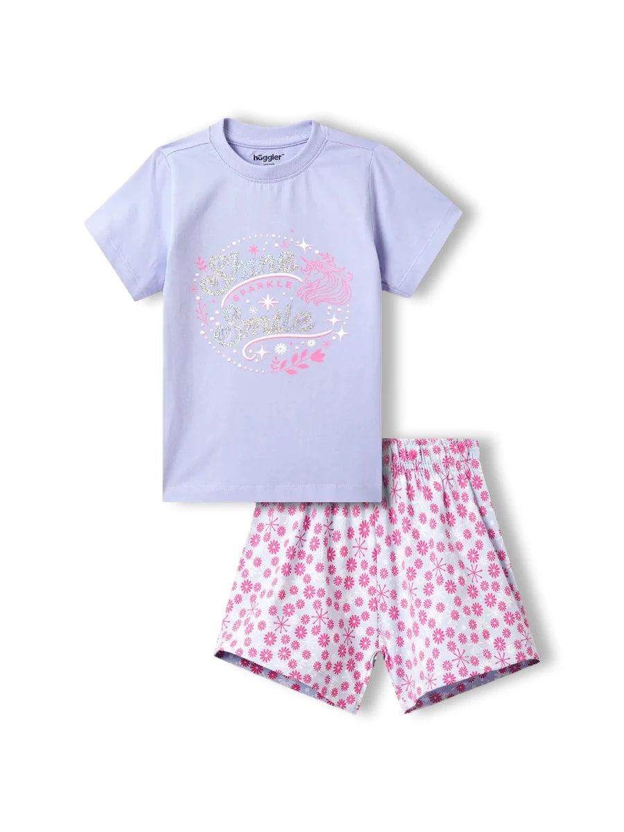 Shine & Smile Girls Shorts Set - Huggler