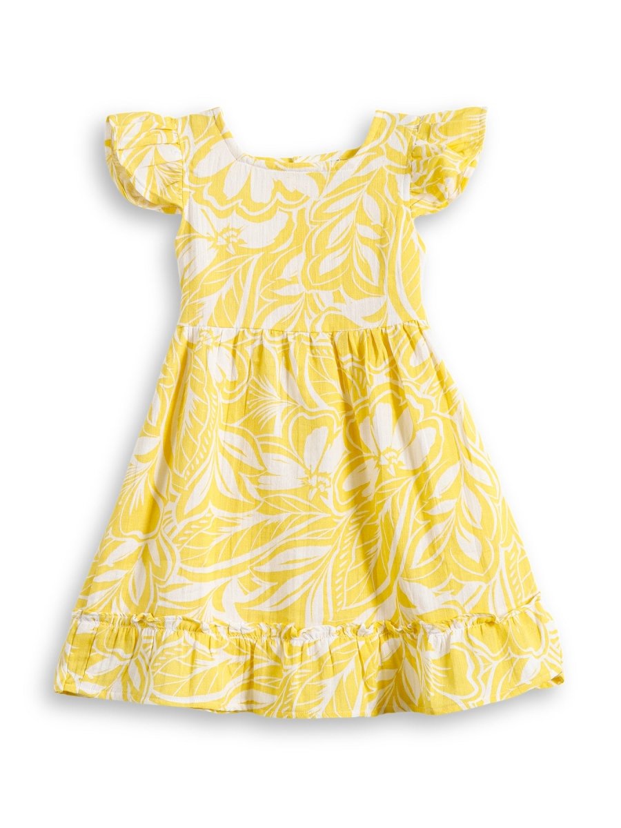 Sunbeam Leaf Girls Woven Dress - Huggler