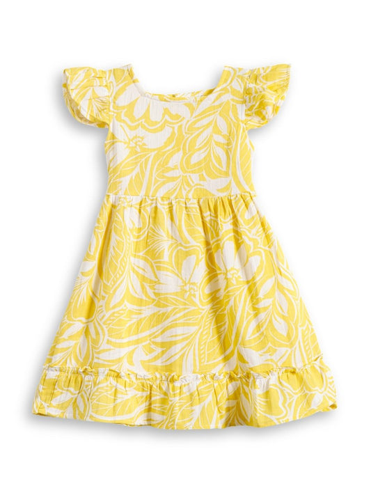 Sunbeam Leaf Girls Woven Dress - Huggler
