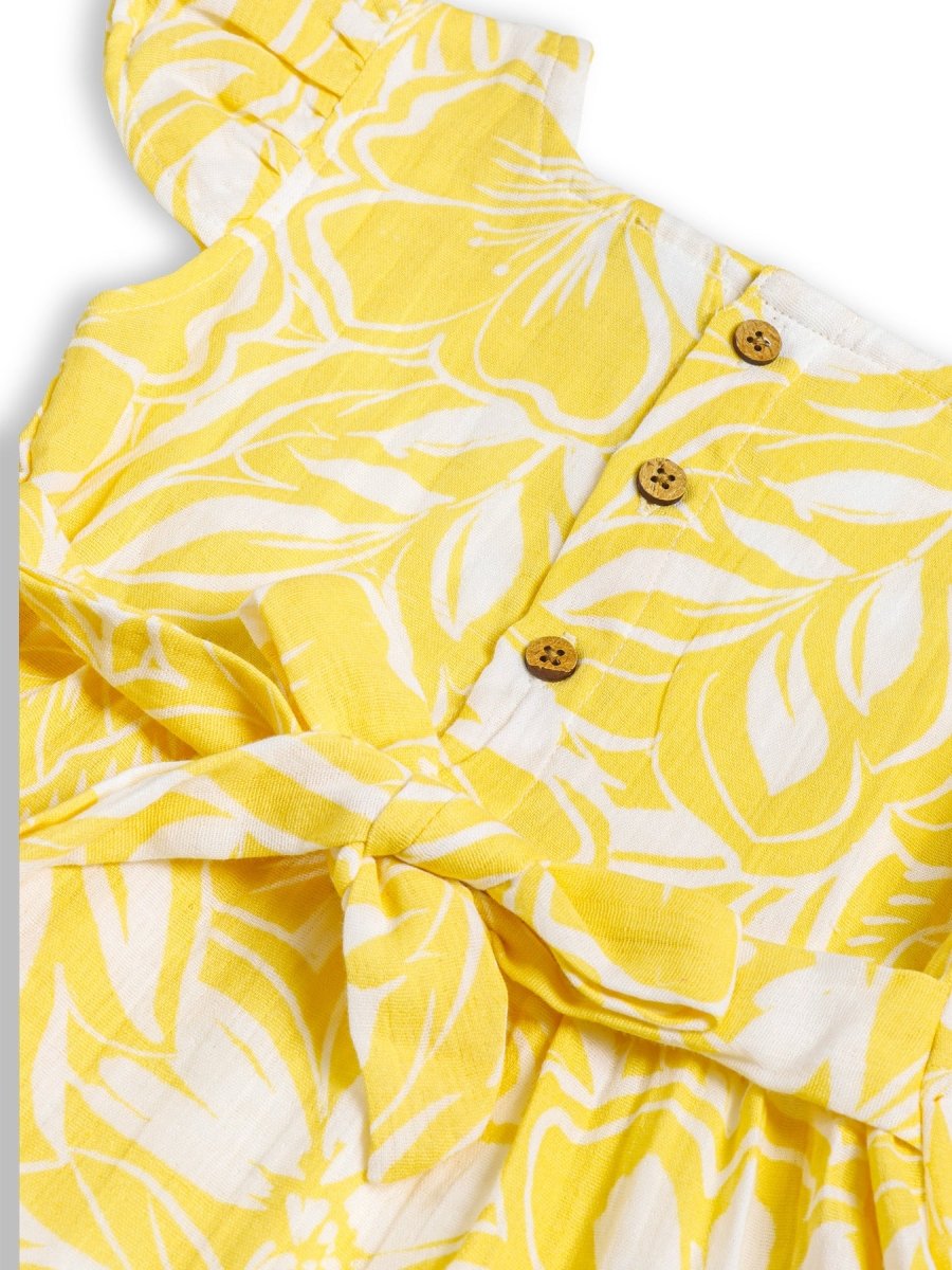 Sunbeam Leaf Girls Woven Dress - Huggler