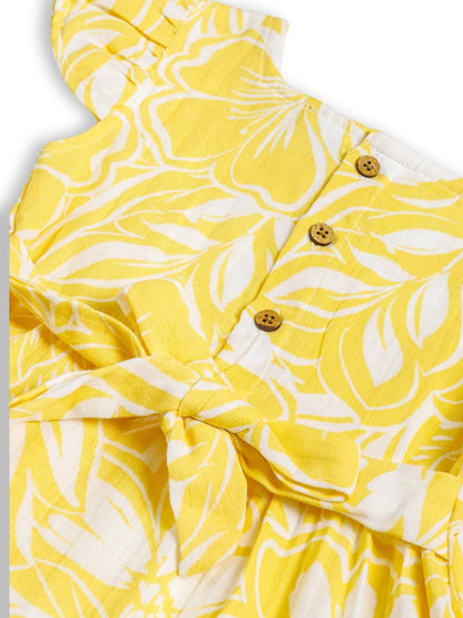 Sunbeam Leaf Girls Woven Dress - Huggler