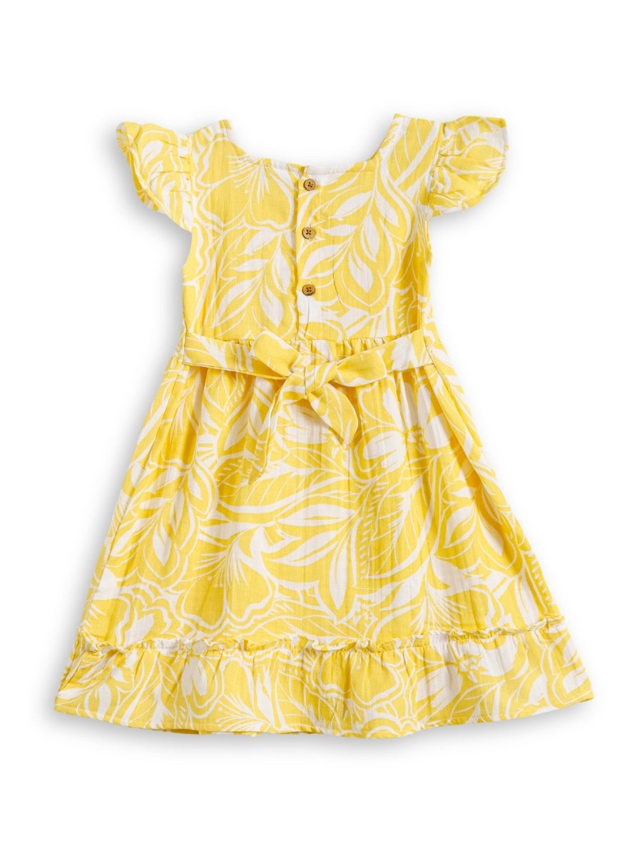 Sunbeam Leaf Girls Woven Dress - Huggler