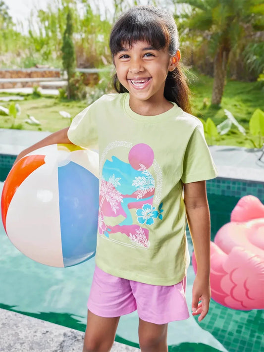 Tropical Girl Girls Shorts Set - Huggler