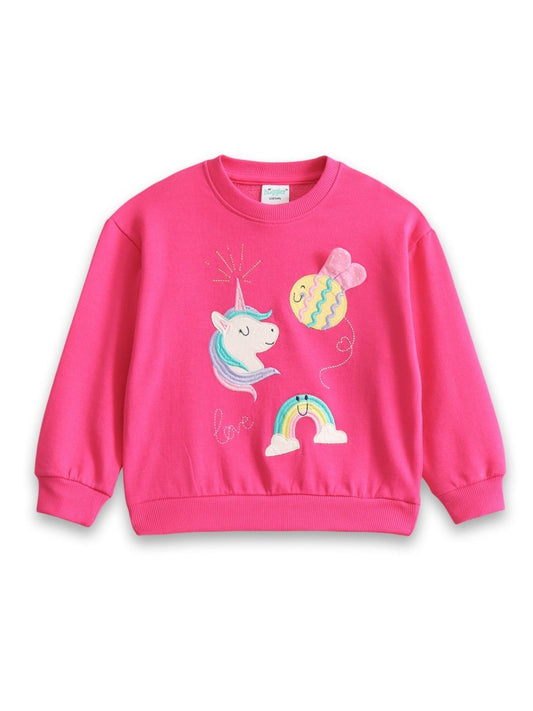 Unicorn Character Girls Sweatshirt - Huggler